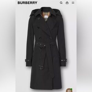 Burberry taffeta Kensington trench coat size 0